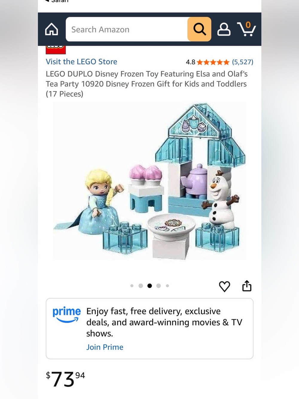 LEGO DUPLO: Elsa and Olaf's Tea Party (10920) Used With Creases In Box - Picture 2 of 10